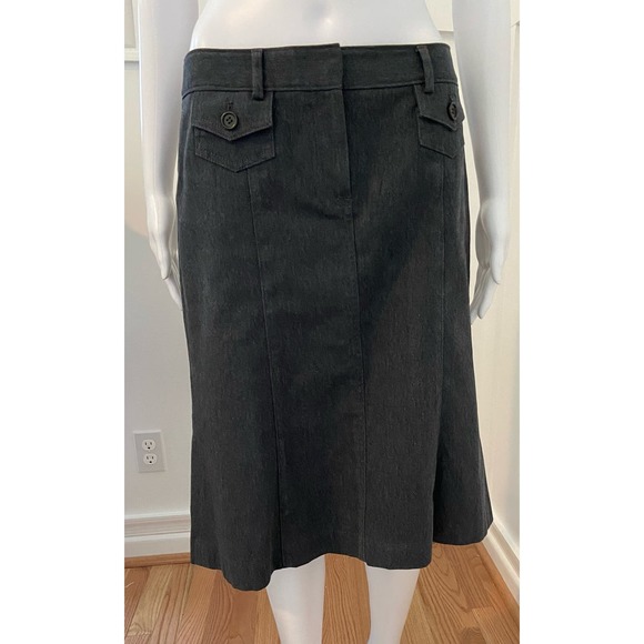 Theory Beautiful Classic Knee-Length Skirt - Size 6 - Elegant Gray Chic WD08 - Picture 1 of 9